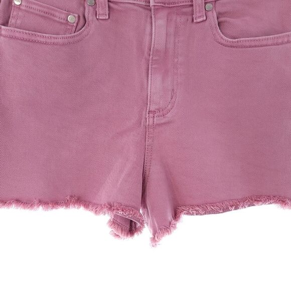 Pink Womens Size 6 Denim Raw Hem Shorts - Picture 4 of 8